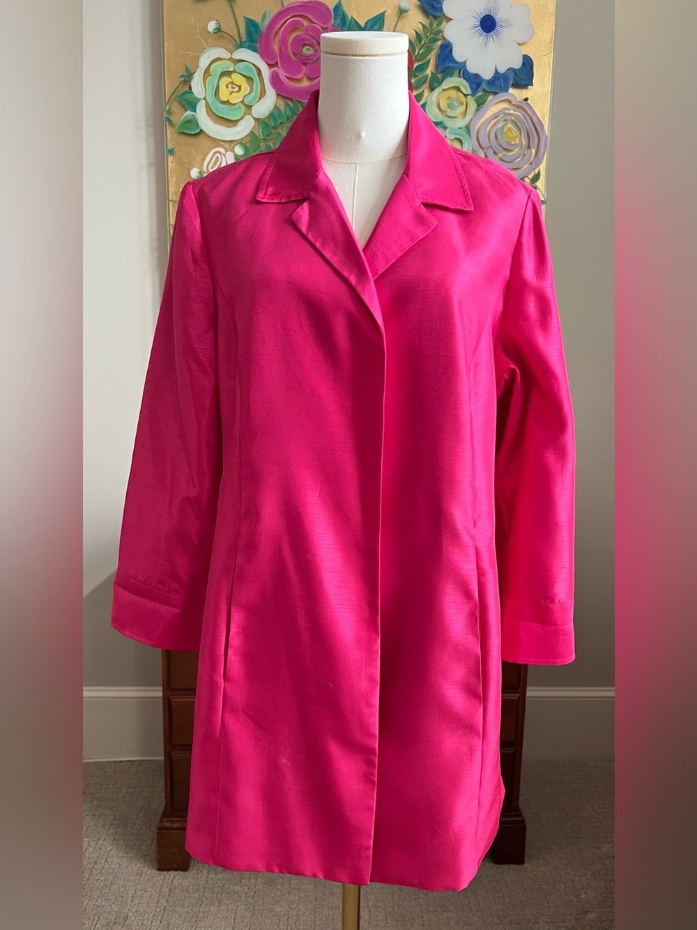 Chico's Hot Pink Duster Coat
